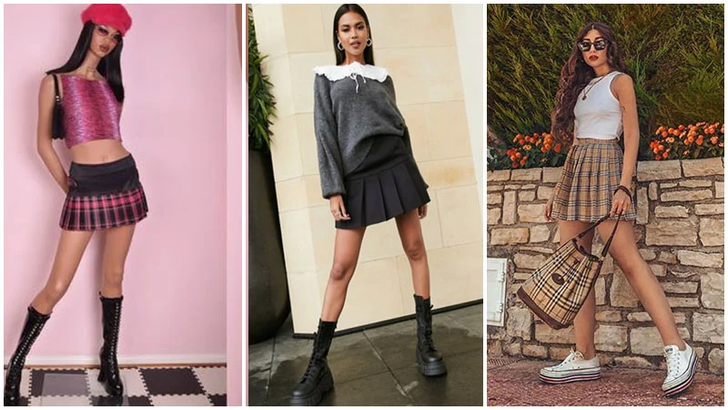 دامن های کوتاه رنگی استایل Y2K